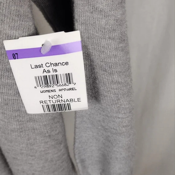 BB DAKOTA Olivia Long Sleeve Sweater Minidress Grey Size Medium 6-8  NWT - Picture 8 of 12